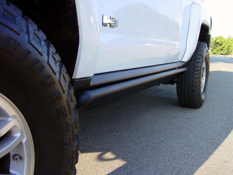 Hummer H3 Running Boards - AMP Research - PowerStep Automatic Power-Deploying - Black - `05-`10
